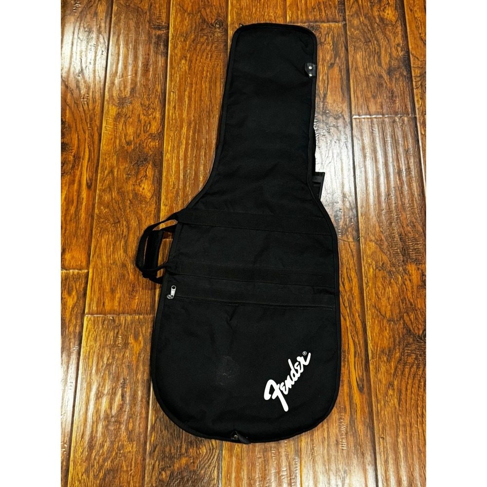 Fender Gig Bag Black Electric Guitar Soft Case Backpack Straps Accessory Pocket